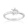 Bague solitaire or 750 blanc diamant 25/100e de carat
