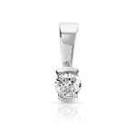 Pendentif or 750 blanc diamant