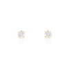 Boucles d'oreilles or 750 jaune diamant