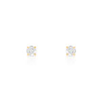 Boucles d&rsquo;oreilles or 750 jaune diamant