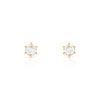 Boucles d' oreilles or 750 jaune diamant