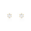 Boucles d' oreilles or 750 jaune diamant