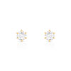 Boucles d'oreilles or 750 jaune diamant