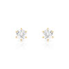 Boucles d'oreilles or 750 jaune diamant