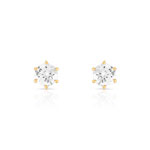 Boucles d&rsquo;oreilles or 750 jaune diamant