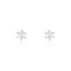 Boucles d' oreilles or 750 blanc diamant