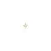 Boucle d'oreille or 750 jaune diamant