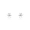 Boucles d' oreilles or 750 blanc diamant