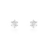 Boucles d'oreilles or 750 blanc diamant