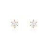 Boucles d'oreilles or 750 jaune diamant