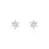 Boucles d'oreilles or 750 blanc diamant