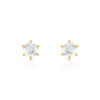 Boucles d'oreilles or 750 jaune diamant