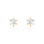 Boucles d&rsquo;oreilles or 750 jaune diamant