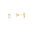 Boucles d'oreilles or 750 jaune diamant