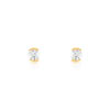 Boucles d'oreilles or 750 jaune diamant