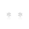 Boucles d'oreilles or 750 blanc diamant