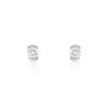 Boucles d'oreilles or 750 blanc diamant