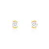 Boucles d'oreilles or 750 jaune diamant