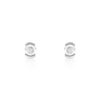 Boucles d'oreilles or 750 blanc diamant