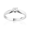 Bague solitaire or 750 blanc diamant 15/100e de carat