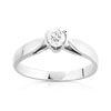 Bague solitaire or 750 blanc diamant 25/100e de carat