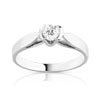 Bague solitaire or 750 blanc diamant 30/000e de carat