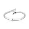 Bague solitaire or 750 blanc 10/100e de carat