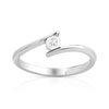 Bague solitaire or 750 blanc diamant 15/100e de carat