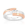 Bague solitaire 2 ors 750 diamant 20/100e de carat