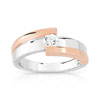 Bague solitaire 2 ors 750 diamant 25/100e de carat