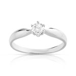 Bague solitaire platine 950 diamant 25/100e de carat