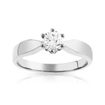 Bague solitaire platine diamant 40/100e de carat