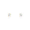 Boucles d' oreilles or 750 jaune diamant