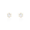 Boucles d'oreilles or 750 jaune diamant