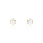 Boucles d&rsquo;oreilles or 750 jaune diamant