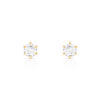 Boucles d'oreilles or 750 jaune diamant