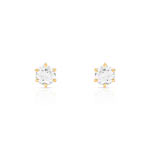 Boucles d&rsquo;oreilles or 750 jaune diamant