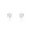 Boucles d'oreilles or 750 jaune diamant