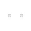 Boucles d' oreilles or 750 blanc diamant
