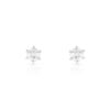 Boucles d' oreilles or 750 blanc diamant