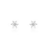 Boucles d'oreilles or 750 blanc diamant