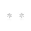 Boucles d'oreilles or 750 blanc diamant
