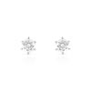Boucles d'oreilles or 750 blanc diamant