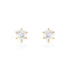 Boucles d'oreilles or 750 jaune diamant
