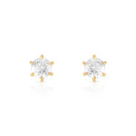 Boucles d&rsquo;oreilles or 750 jaune diamant