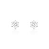 Boucles d'oreilles or 750 blanc diamant
