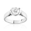 Bague solitaire or 750 blanc diamant 1 carat