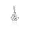 Pendentif or 750 blanc diamant