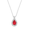 Collier or 750 blanc rubis et diamant
