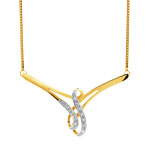 Collier or 750 2 tons diamant